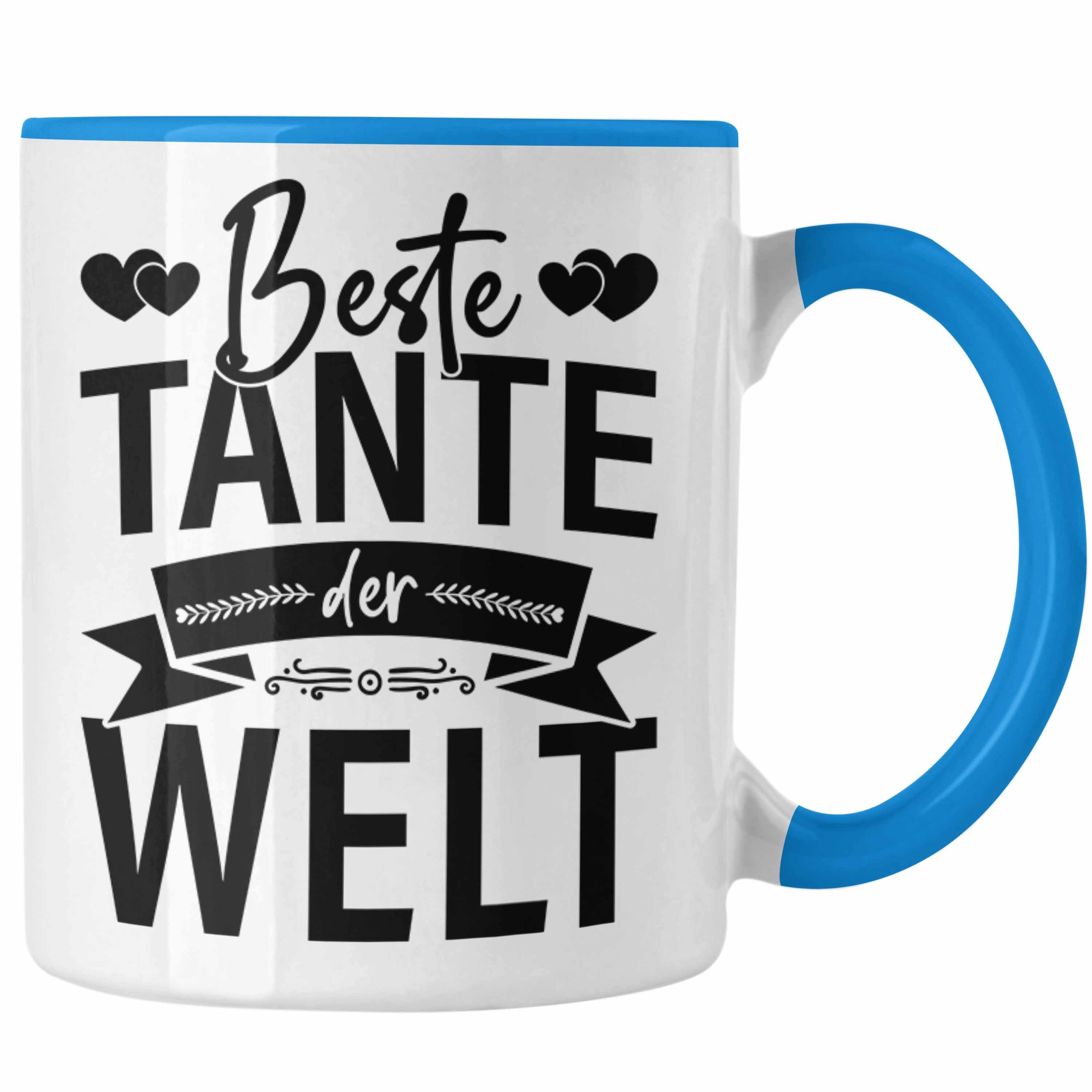 Trendation Geschenke Trendation Lustig Blau Der Tante Spruch Geschenkidee Welt Beste - Lieblingstante Tasse Tasse
