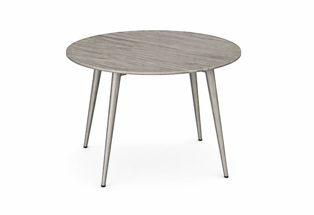 Xlmoebel Esstisch Moderner runder Tisch in Grau mit stabiler Holzplatte, Made in Europa