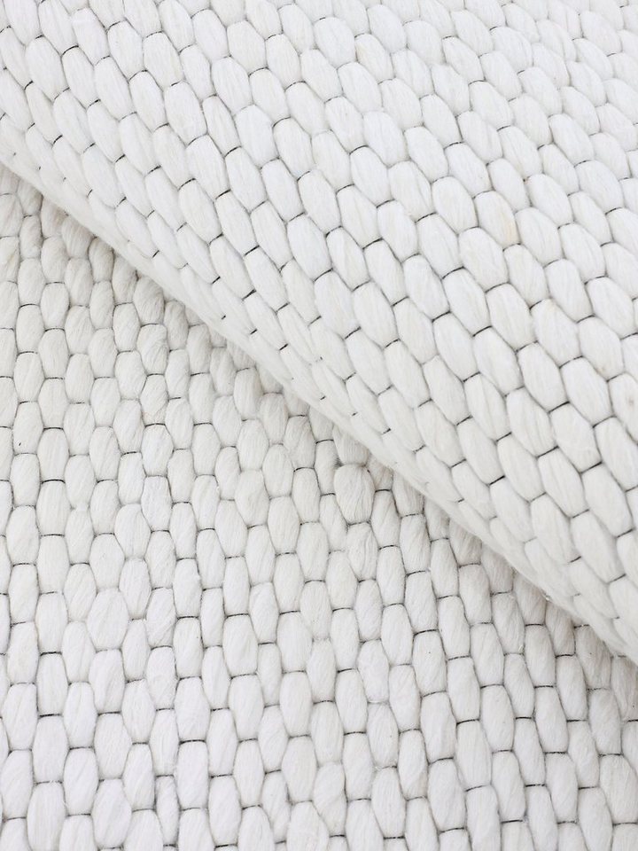 Wollteppich Sina, carpetfine, rechteckig, Höhe: 14 mm, Handweb Teppich, reine  Wolle, meliert, handgewebt, weich & kuschelig