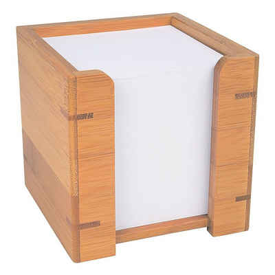 WEDO Notizzettel Bambus, Zettelbox für Papiergröße 90x90 mm, inkl. 900 Blatt