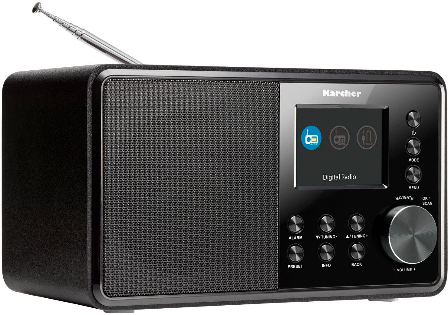 Karcher DAB 3000 Digitalradio (DAB) (Digitalradio (DAB), FM-Tuner mit RDS, UKW mit RDS, 3 W, FM-Tuner mit RDS, UKW mit RDS, 3 W, Radio mit Farbdisplay, AUX-Eingang)