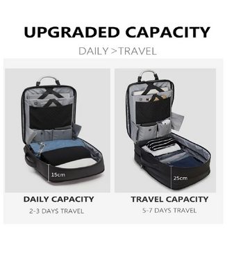 Arctic Hunter Laptoprucksack Extra Large Capacity Men Travel Waterproof Daypack, erweiterbarer Rucksack, USB-Aufladung, Diebstahlschutz
