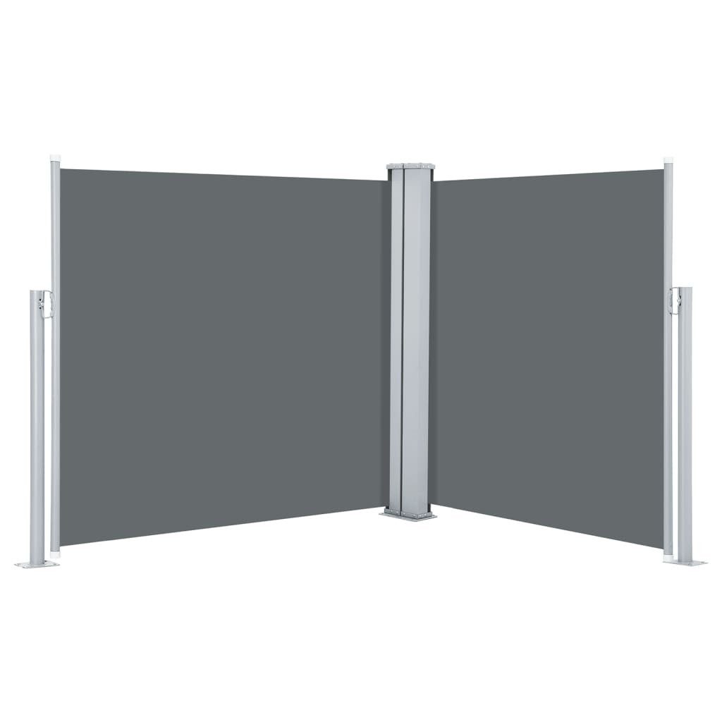 vidaXL Seitenmarkise Ausziehbare Seitenmarkise Anthrazit 120 x 600 cm (1-St)