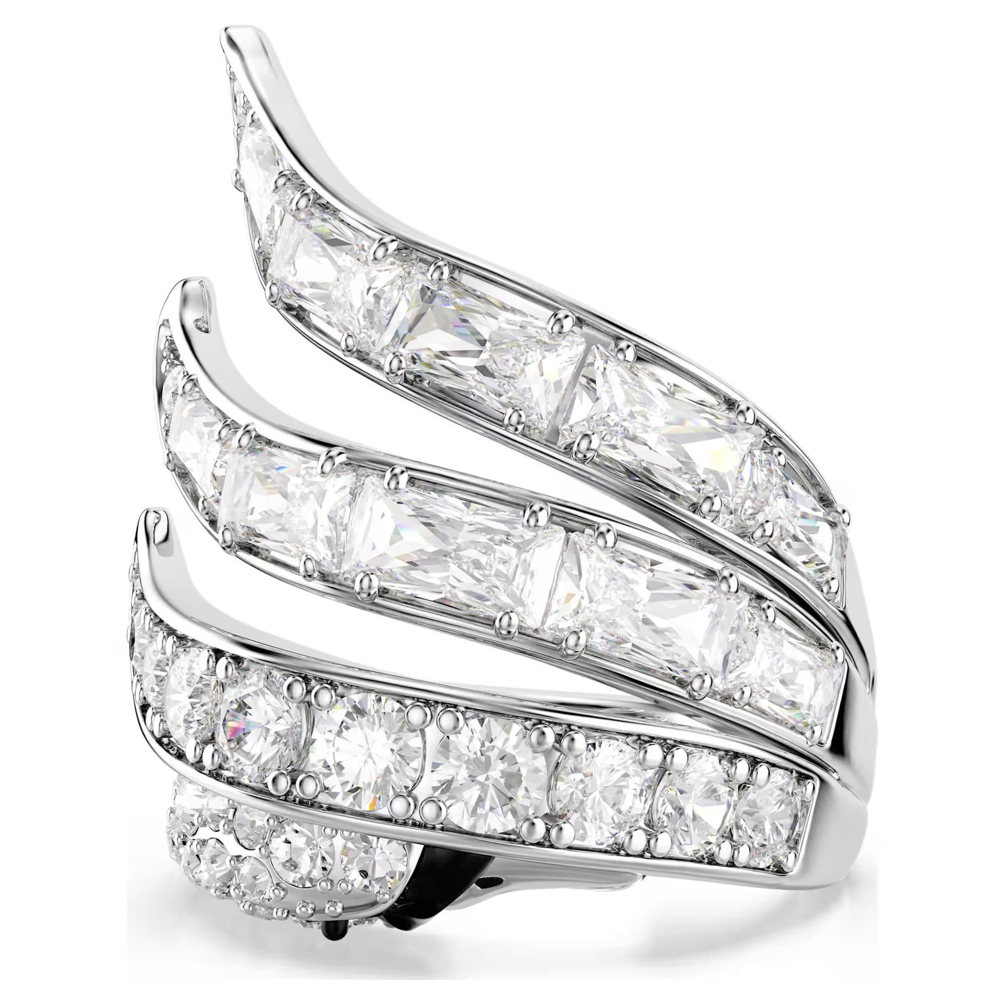 Swarovski Fingerring Swarovski Cocktailring Vienna 5762206 rhodiniert, Schwan Größe 50-55 (kein Set, 1-tlg)