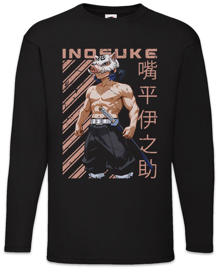 Langarmshirt Inosuke Warrior Langarm T-Shirt Demon Kamado Nezuko Anime Slayer