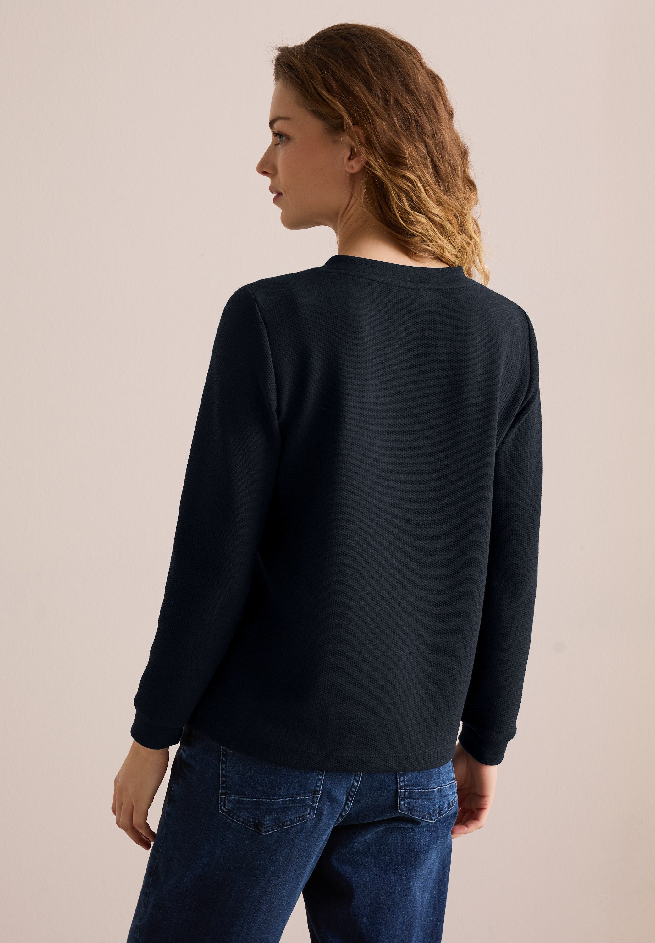 CECIL Langarmshirt aus softem Materialmix günstig online kaufen