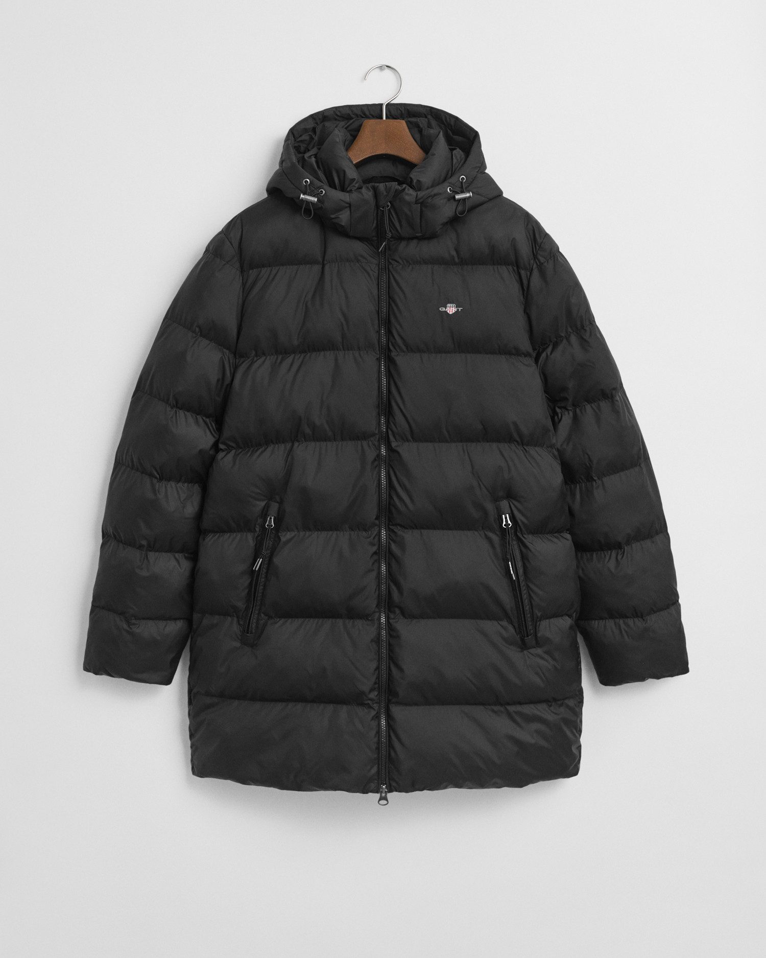 Gant Steppmantel ACTIVE CLOUD MID LENGTH Puffermantel, regular fit, abnehmabre Kapuze, 2-Wege-Reißverschluss