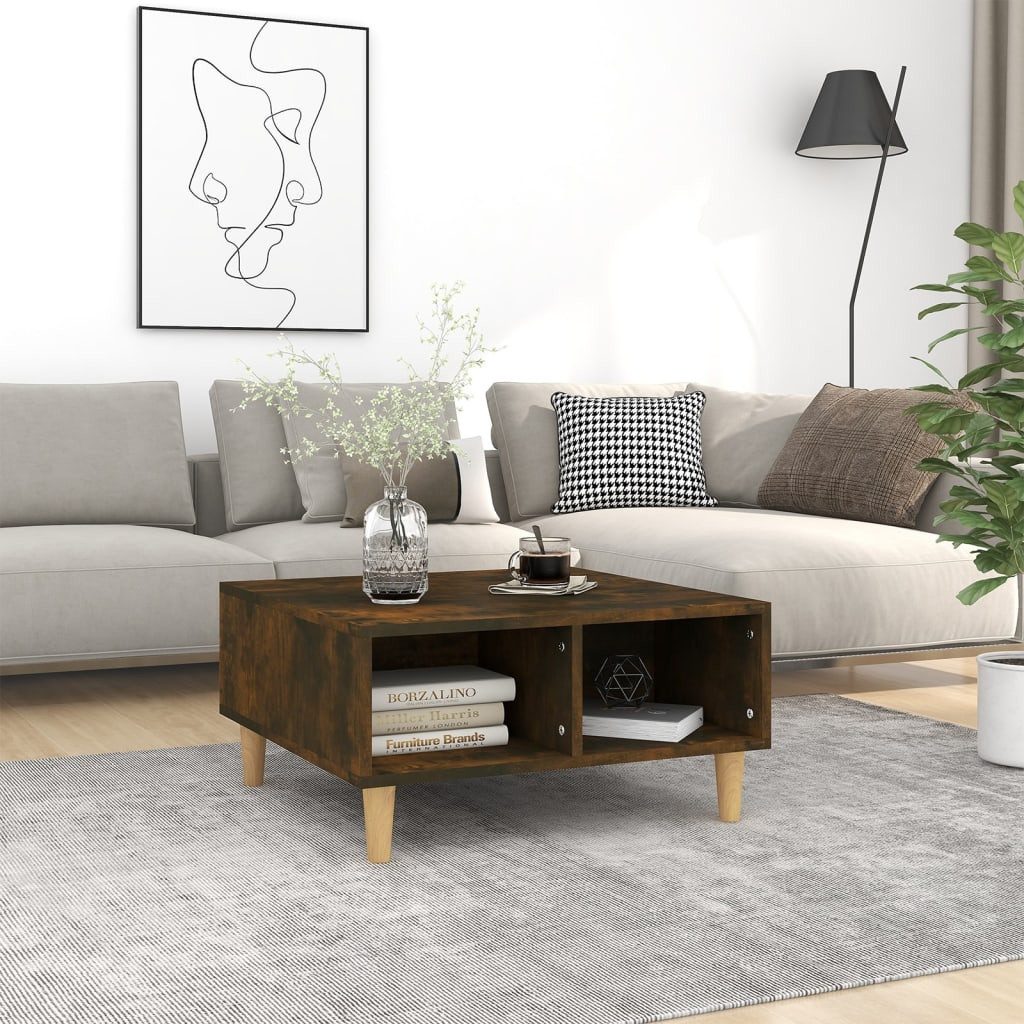 furnicato Couchtisch Räuchereiche 60x60x30 cm Holzwerkstoff (1-St) günstig online kaufen