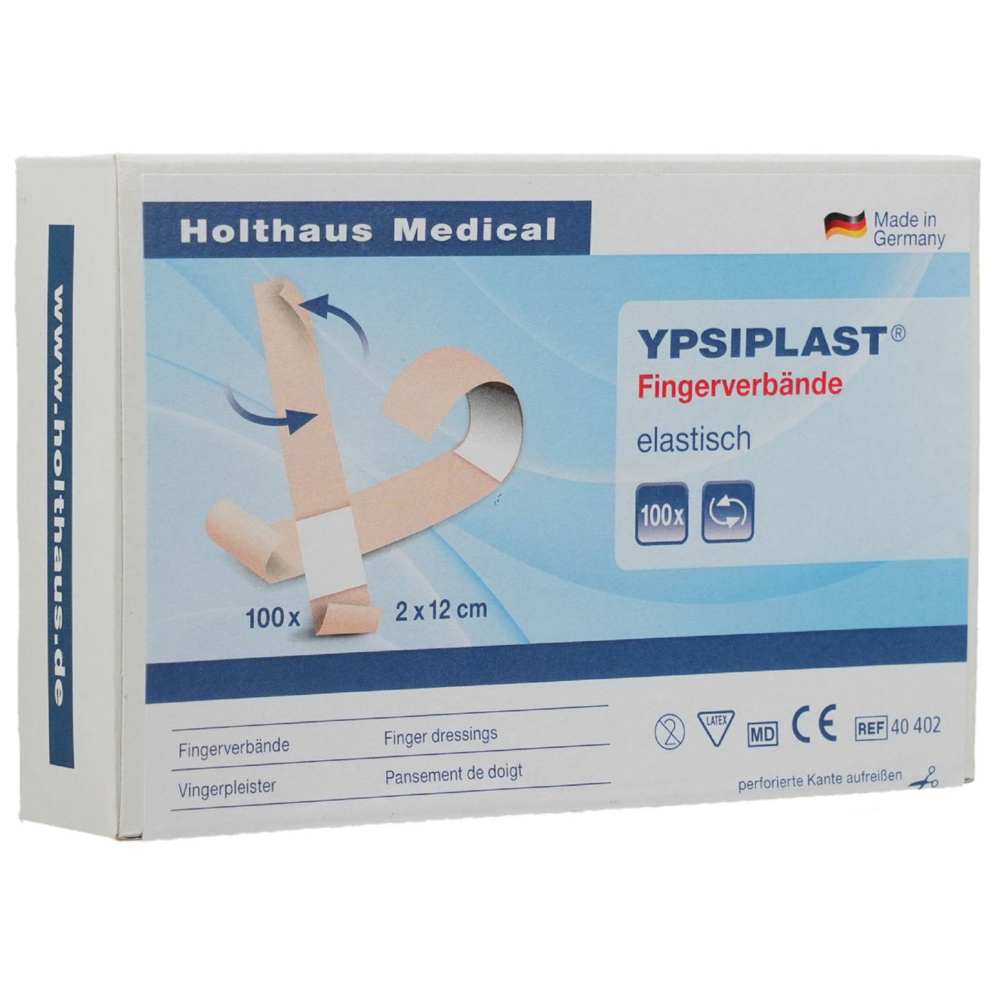 Holthaus Medical Wundpflaster FINGERVERBAND YPSIPLAST elastisch 100 Stück 2cm x 12cm