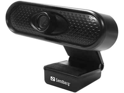 Sandberg »Sandberg USB Webcam 1080P HD« Webcam (1080p, USB 2.0, Glaslinse, 1,2 Meter Kabellänge, 80° Betrachtungswinkel, Eingebautes Mikrofon, Automatische Anpassung: Sättigung, Kontrast, Weißabgleich, Belichtung)