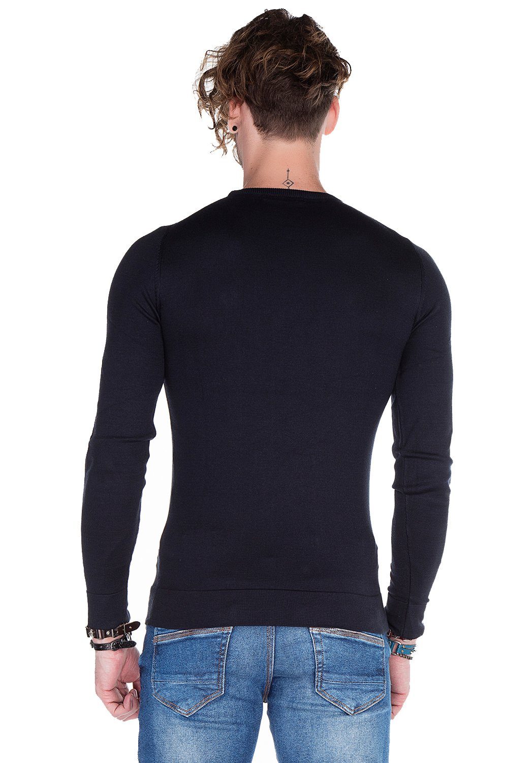 Cipo & Baxx Rundhalspullover CP148 günstig online kaufen