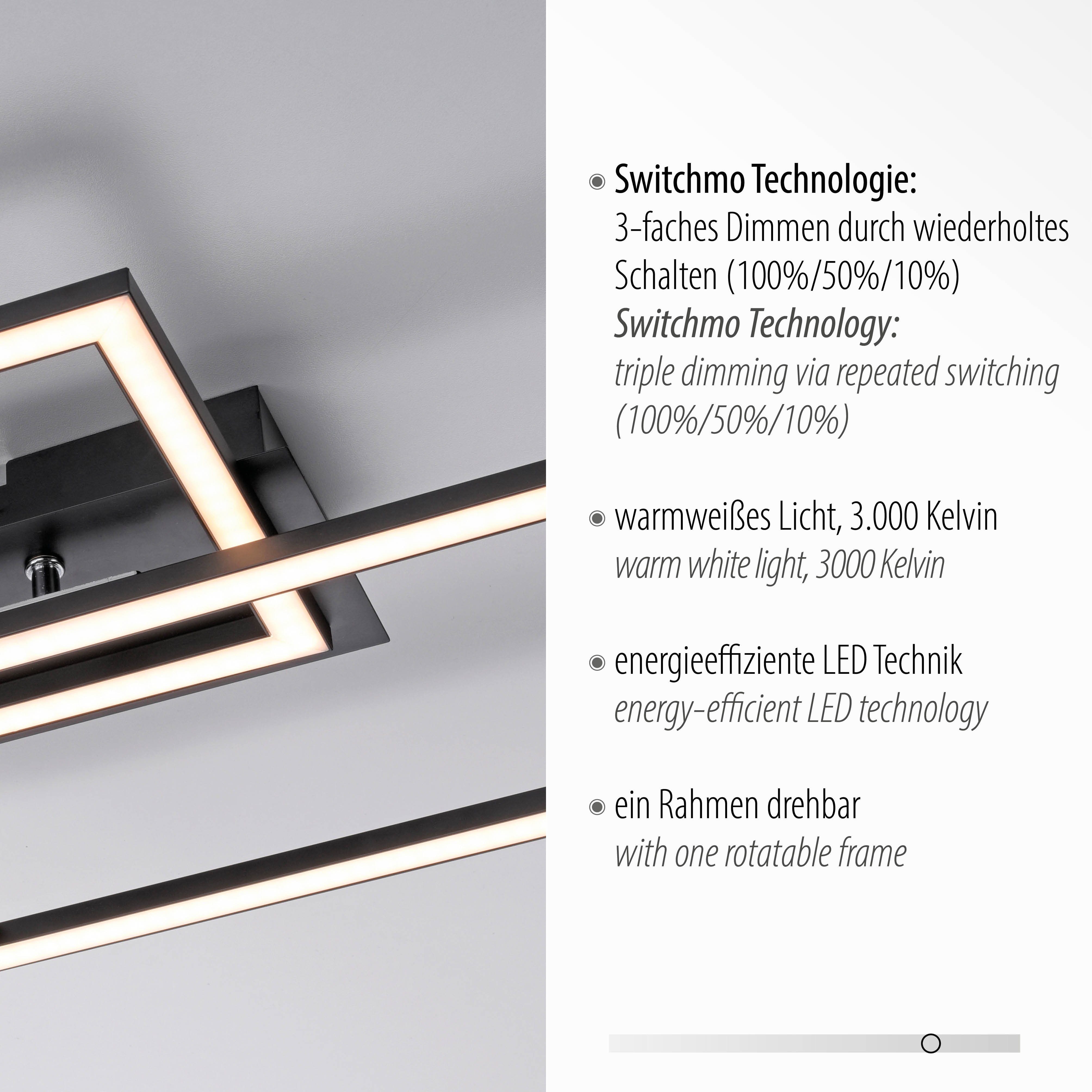 fest Netz Deckenleuchte Leuchten Switchmo, nach Direkt LED, Memory, dimmbar, integriert, Warmweiß, IVEN, vom Trennung LED