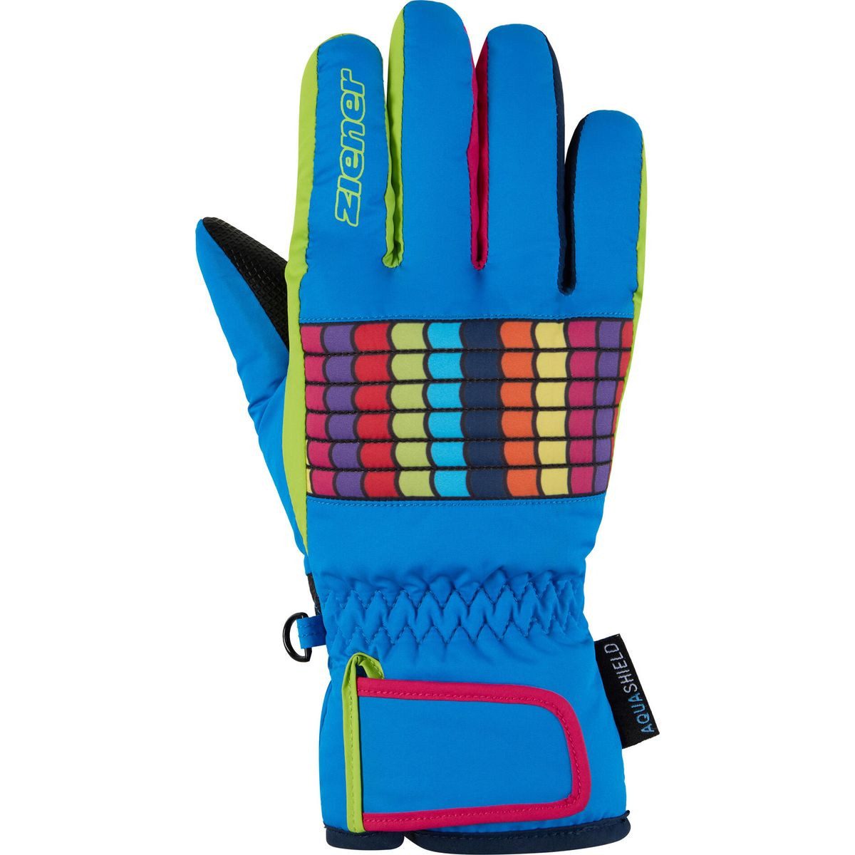 Ziener Skihandschuhe Lamil-z AS Glove Junior Unisex Bunte Skihandschuhe für Kinder mit wasser- und winddichter Membran