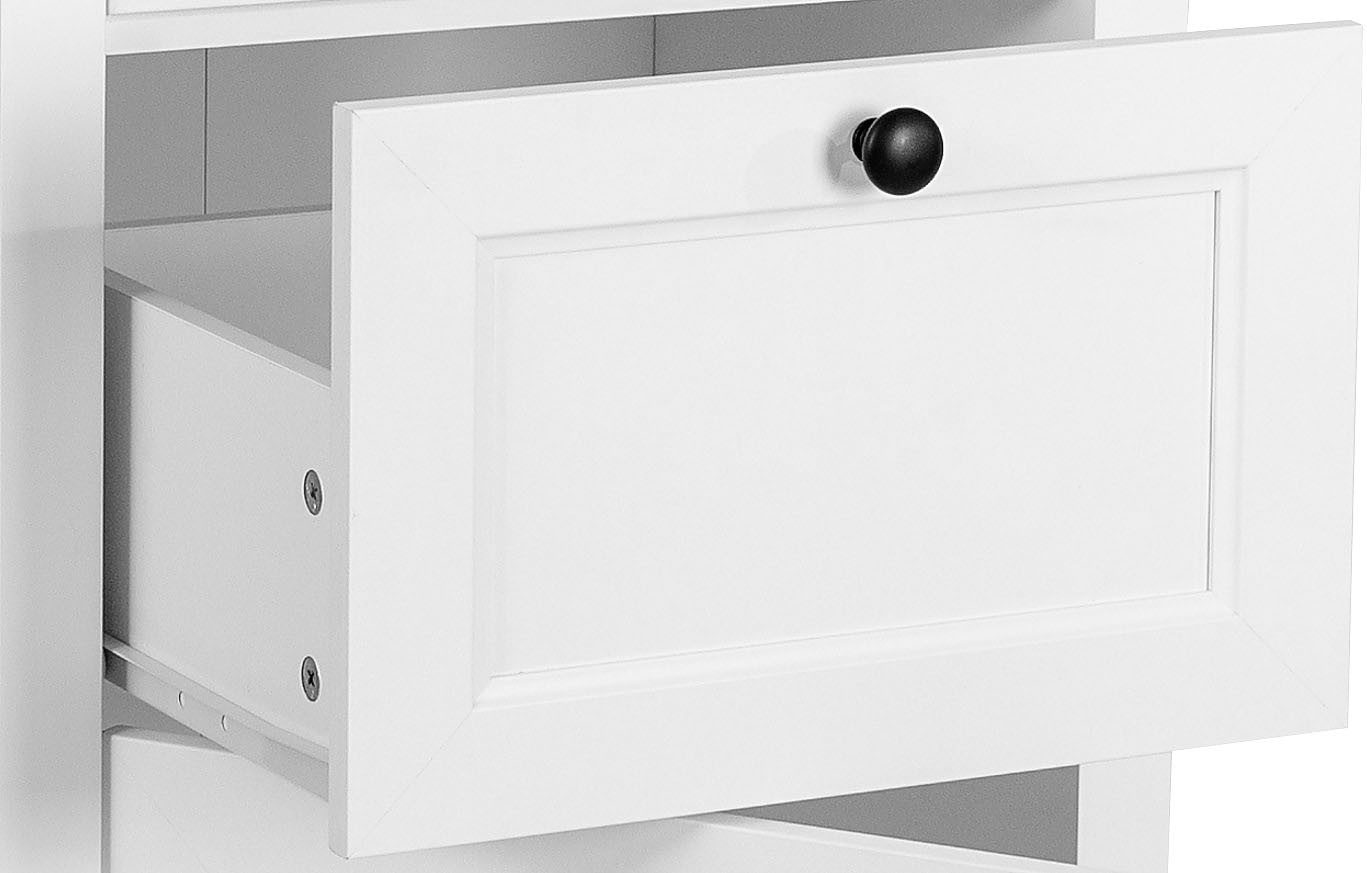 OTTO home Vitrine Ismund aus MDF, mit Holz-Zierleiste, schwarzen Metallgriffen, Höhe 180,5 cm – Bild 4 von 5