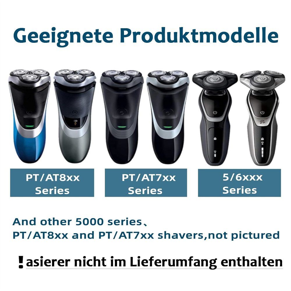 Norelco Philips für Ersatzköpfe TUABUR Ersatzscherköpfe 5000 Rasierer 6 Serie SH50