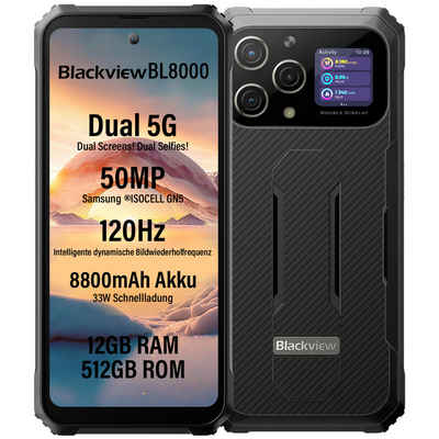blackview BL8000 Smartphone (6.78 Zoll, 512 GB Speicherplatz, 50 MP Kamera, 5G MediaTek Dimensity 7050, NFC/Face ID/GPS/IP69K)