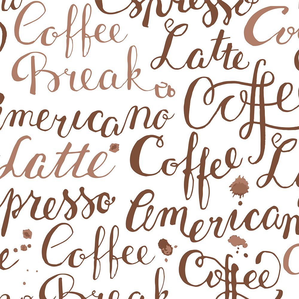 Motivtapete, Cappuccino wandmotiv24 Vliestapete Kaffee Muster, Fototapete Wandtapete, glatt, matt,