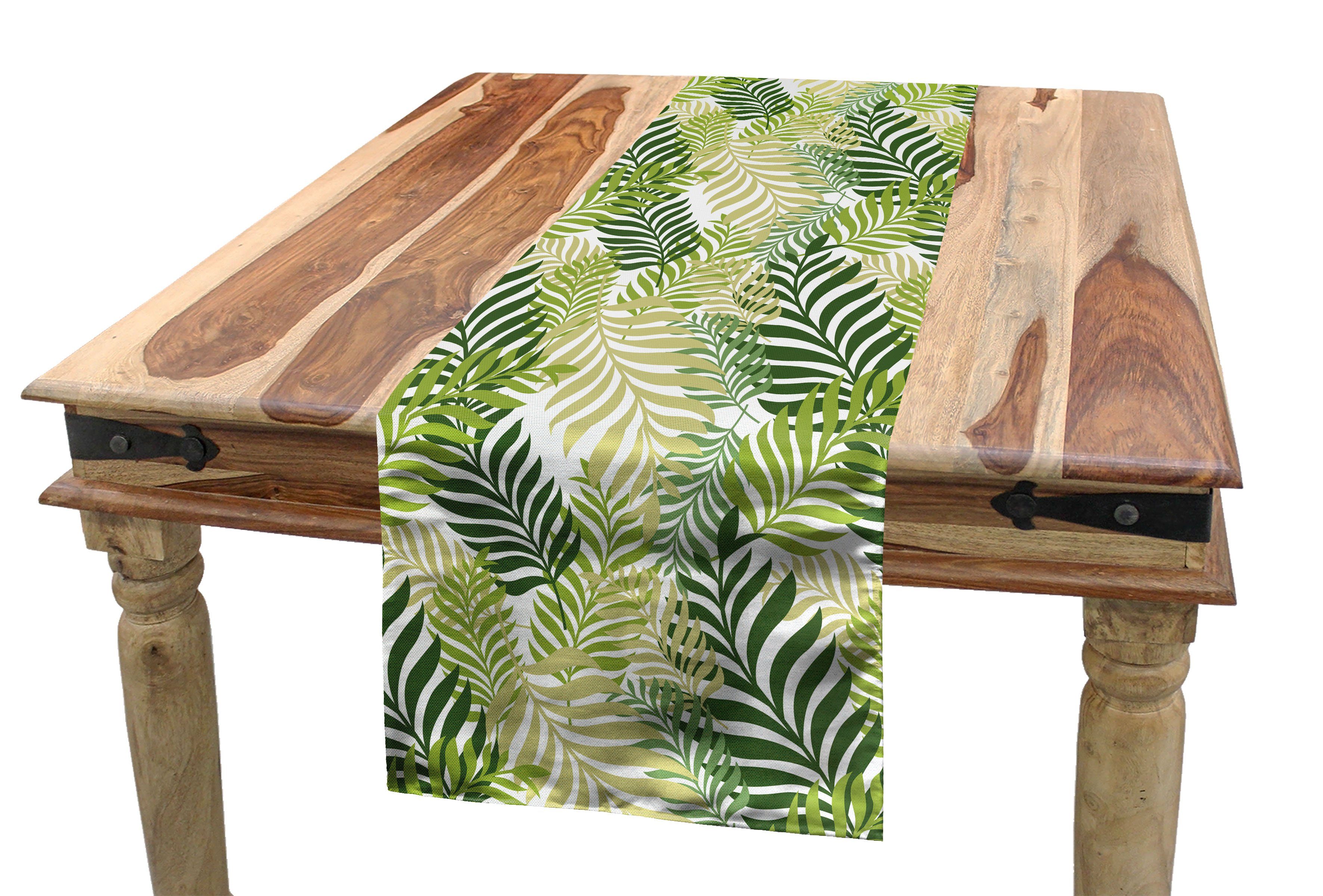 Abakuhaus Tischläufer Tischläufer, Palmen Tropic Rechteckiger Esszimmer Frühling Küche Dekorativer exotische
