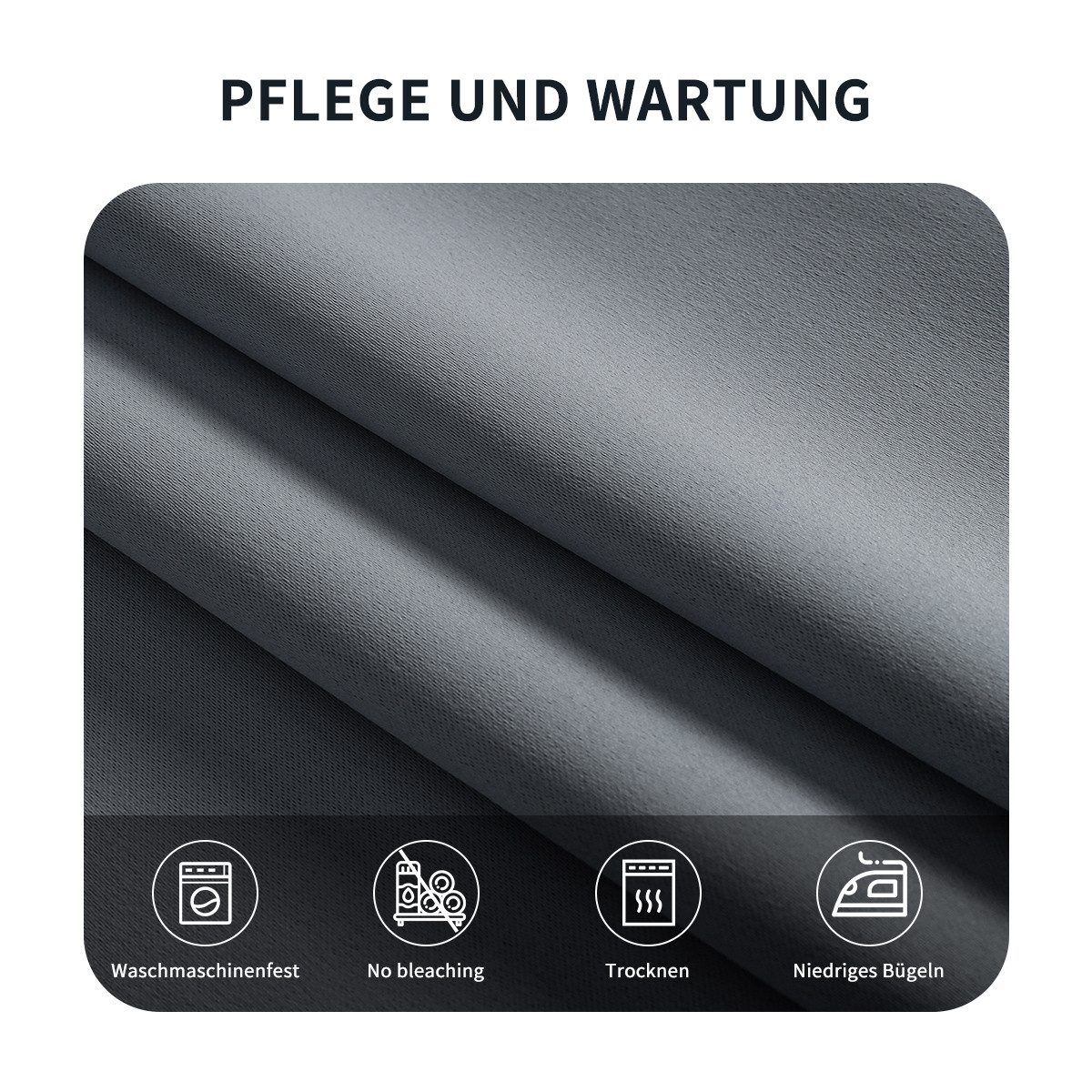 Simloveve Vorhang Gardinen Wärmeisolierende Schlafzimmer Blackout Curtain Lärmschutz (2 St), Ösen, blickdicht, Polyester, Höhe 145/175/225/245cm,2er-set Thermov – Bild 5 von 5