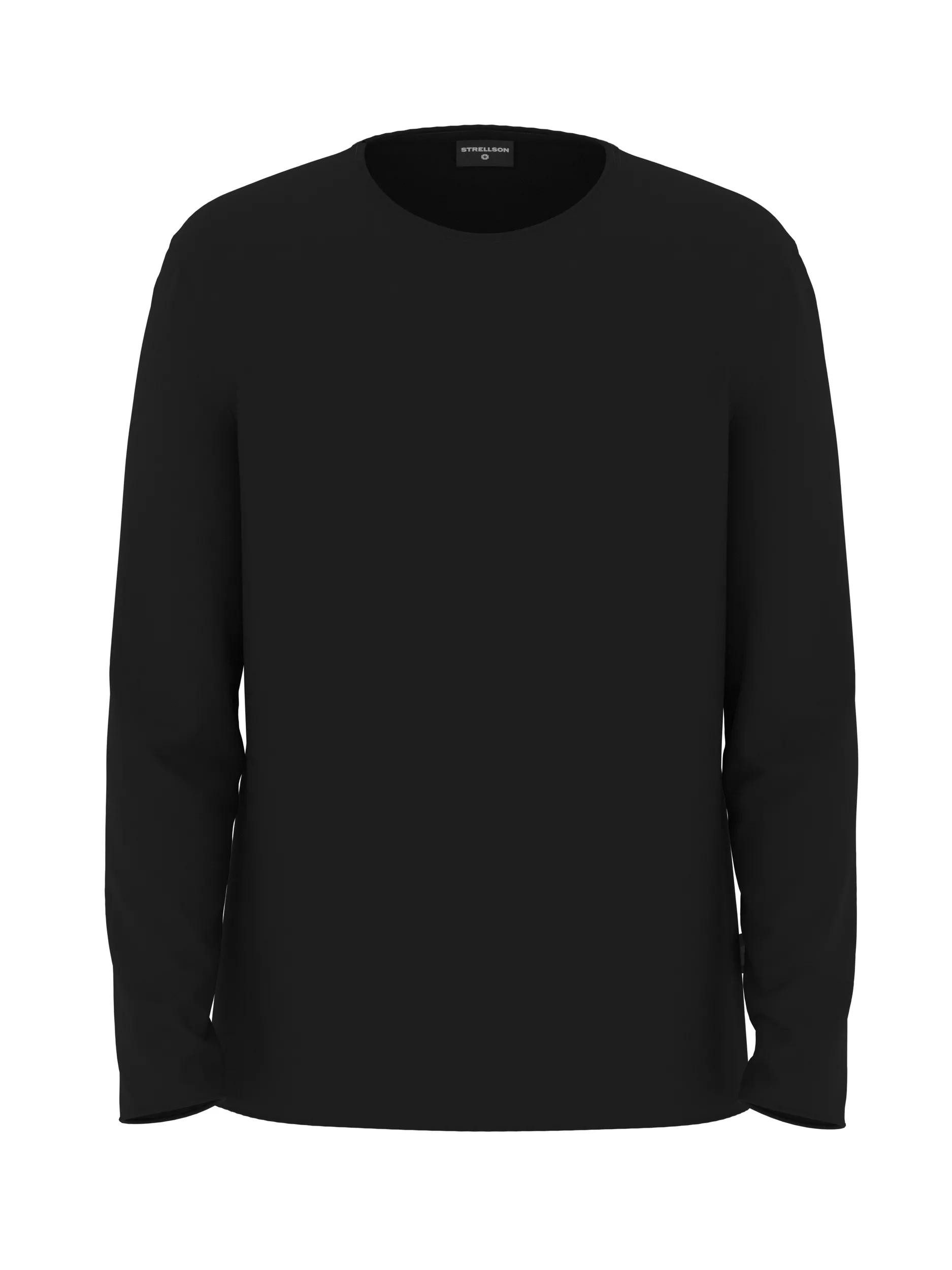 Strellson Langarmshirt Prospect unifarben, mit Rollkante