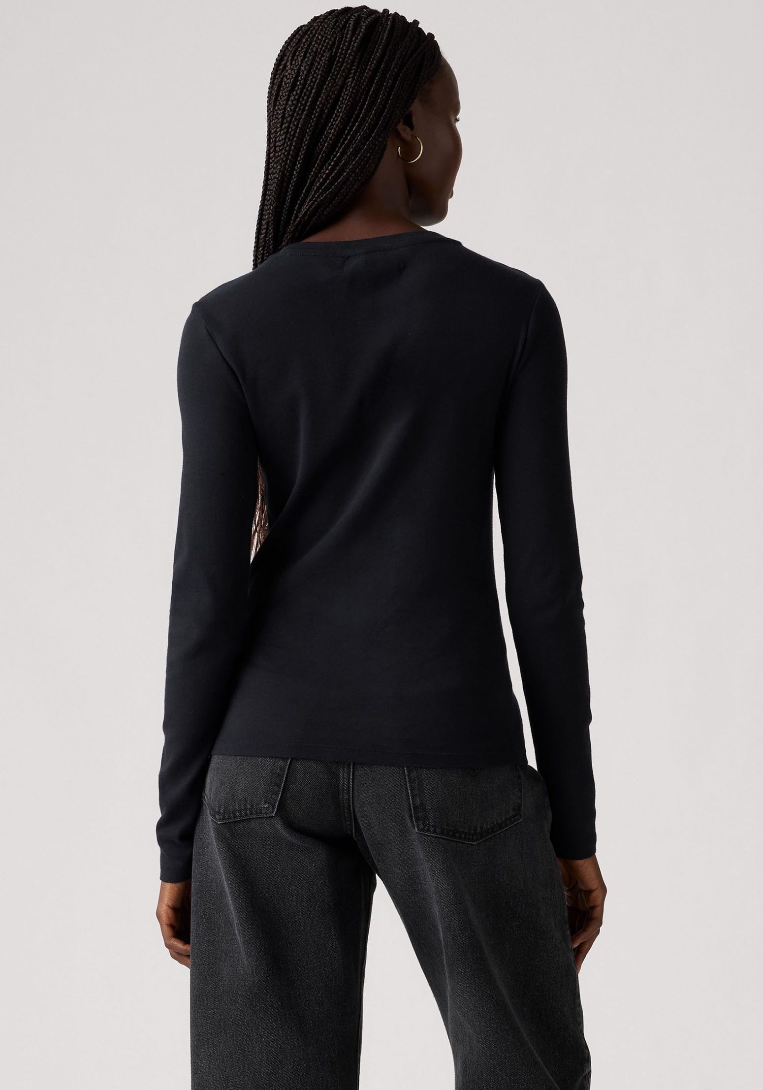 Levi's® Langarmshirt GR ESSENTIAL LS T mit Glitzersteinen