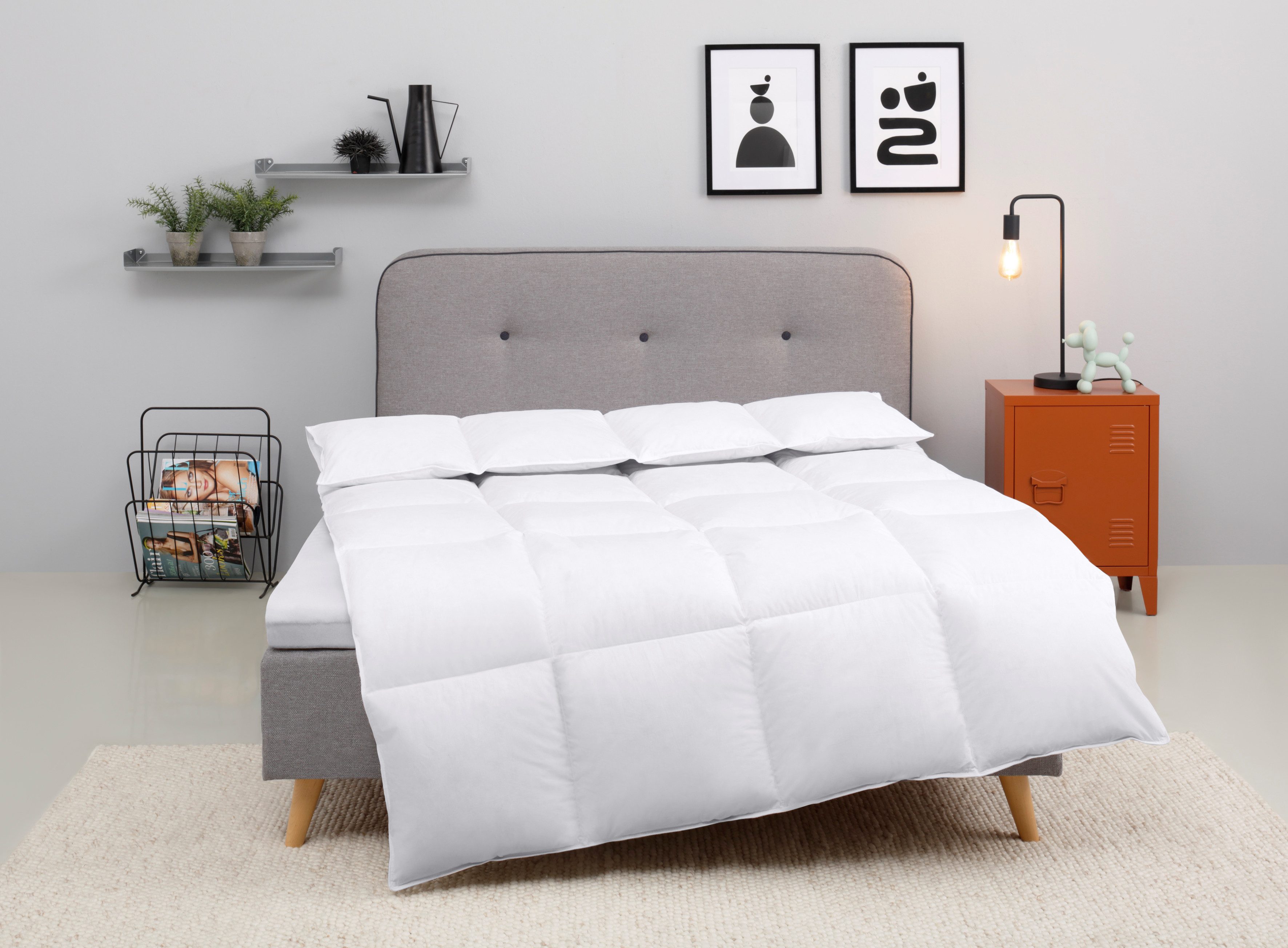 OTTO home Daunenbettdecke Covino, Bettdecke 135x200 cm, 155x220 cm, Füllung: 60% Daunen & 40% Federn, Bezug: 100% Baumwolle, Bettdecke …