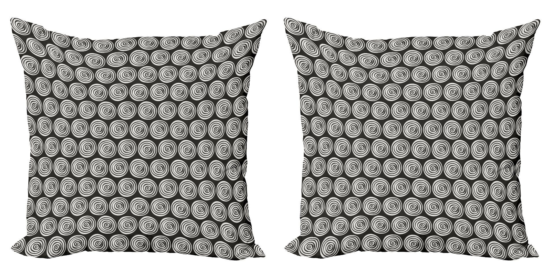 Kissenbezüge Modern Accent Doppelseitiger Digitaldruck, Abakuhaus (2 Stück), Geometrisch Homocentric Kreise