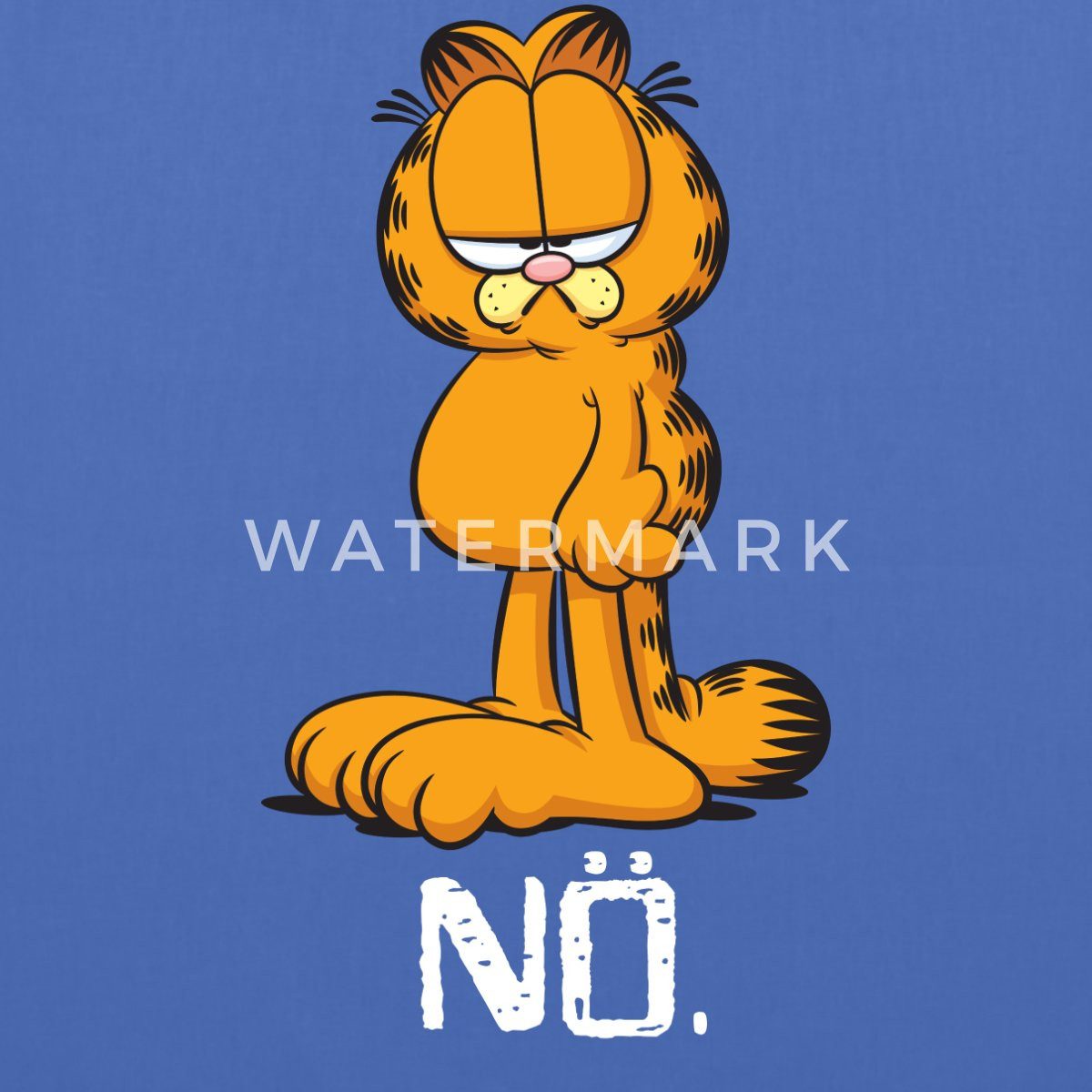 Spreadshirt Henkeltasche Garfield Nö Nein Kein Bock Lustig Stoffbeutel (1-tlg)