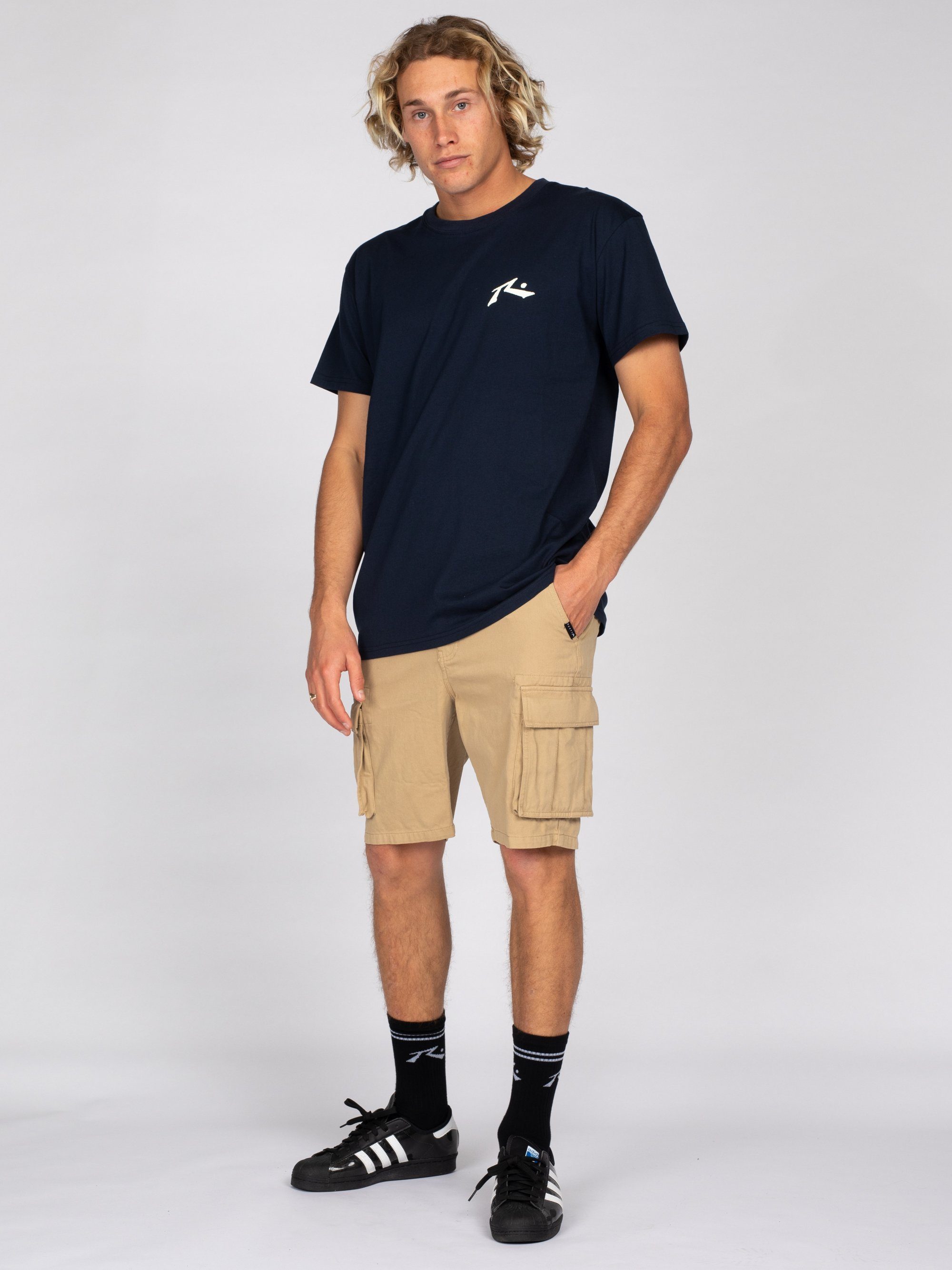 SLEEVE SHORT Navy Rusty COMPETITION TEE T-Shirt Blue