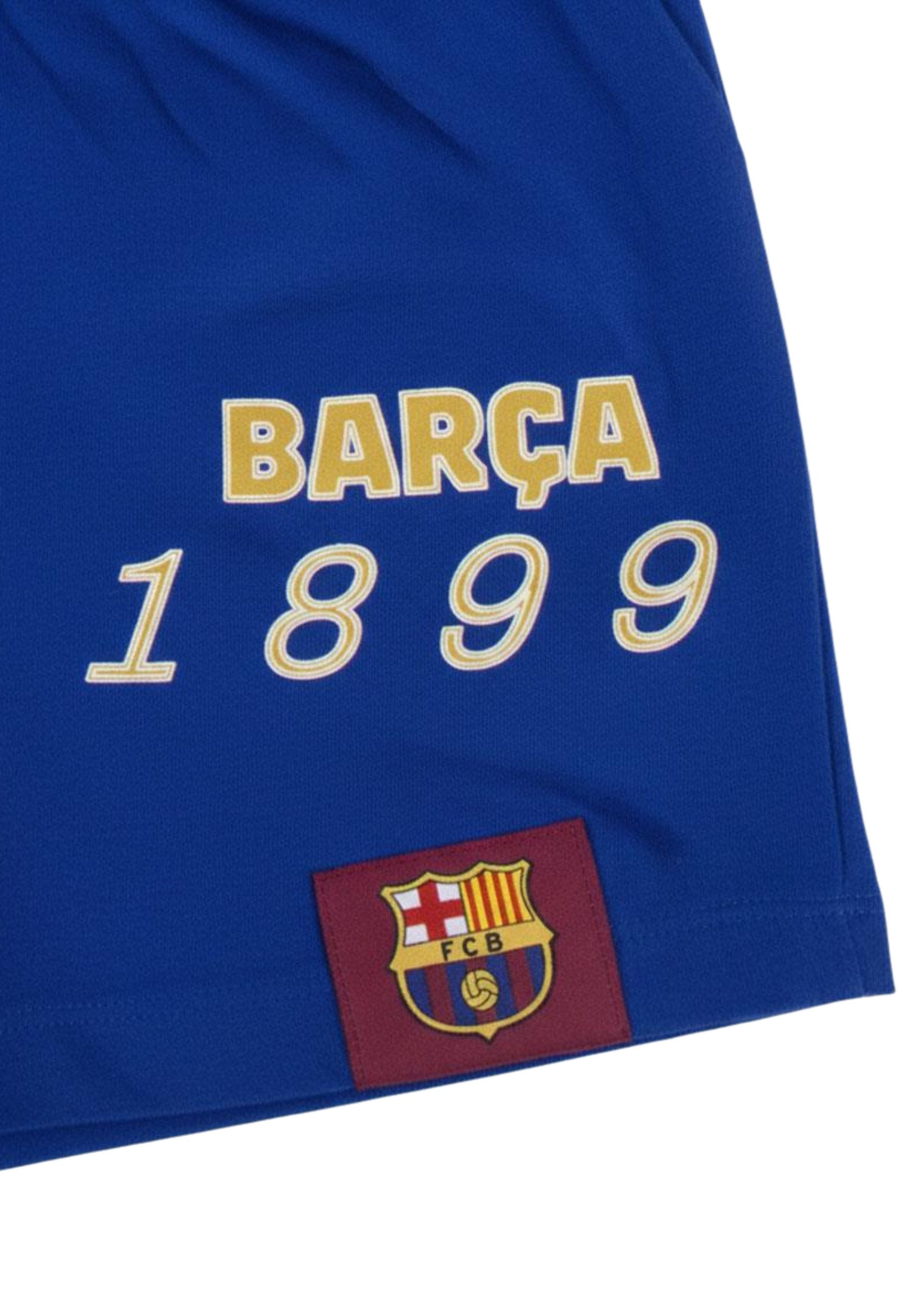 Disney Schlafanzug Short Pyjamas Single Jersey FC Barcelona Beige (Set)