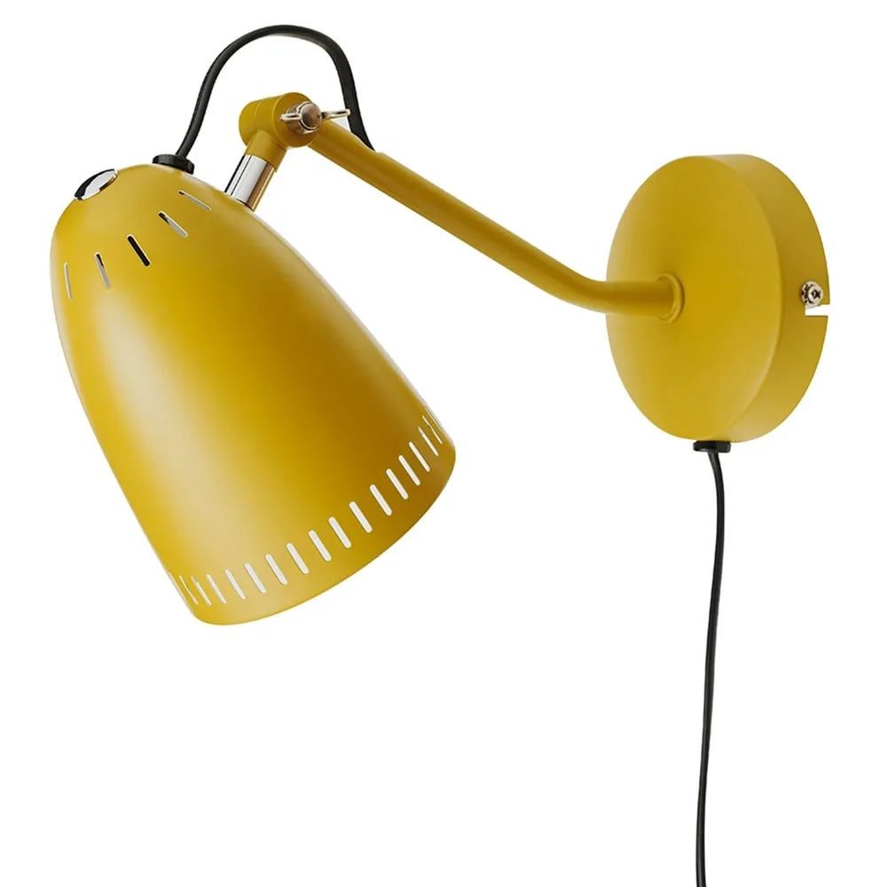 Superliving Wandleuchte Superliving Wandlampe Metall "Dynamo" matt senfgelb