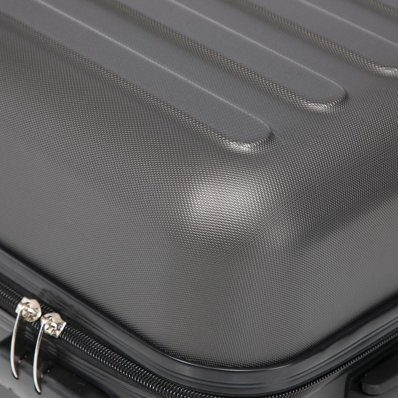 YONSLY Hartschalen-Trolley Reisekoffer, Rollkoffer Handgepäck,Zahlenschloss, 4 Rollen, Weichem Gummigriff Robuster ABS-Koffer für Langstreckenreisen – Bild 3 von 5