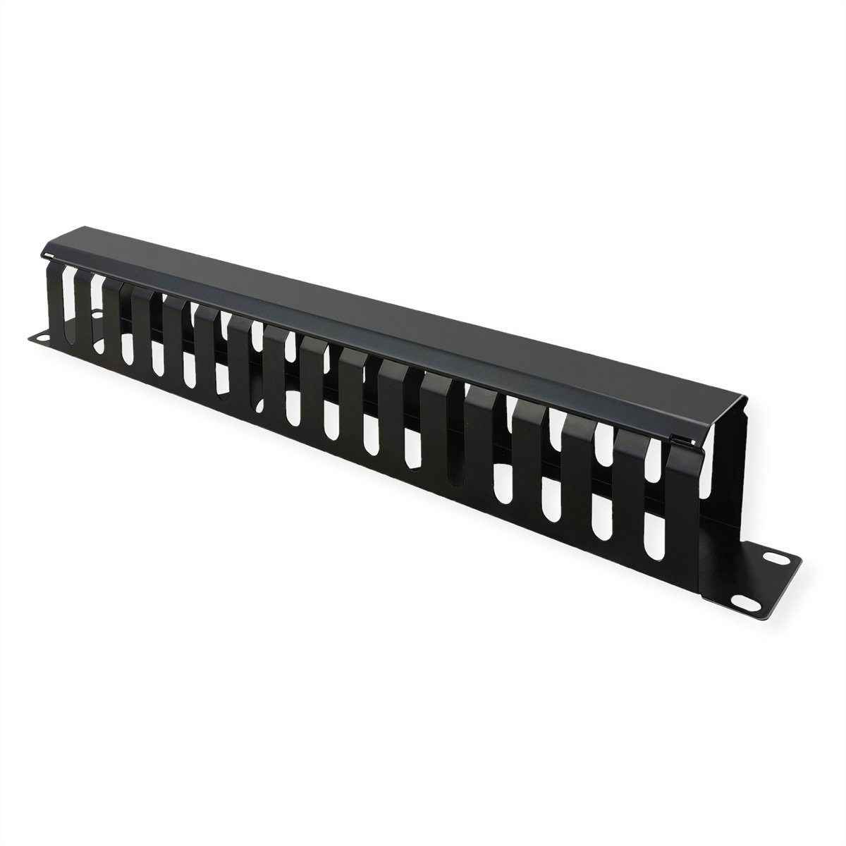Netzwerkschrank 19"-Frontplatte 1 HE mit Rangierkanal 40 x 80 mm