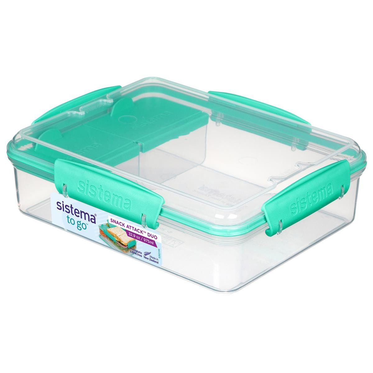 sistema Lunchbox Sistema 21482 Sistema Snackbox SNACK ATTACK DUO TO GO, 975 ml