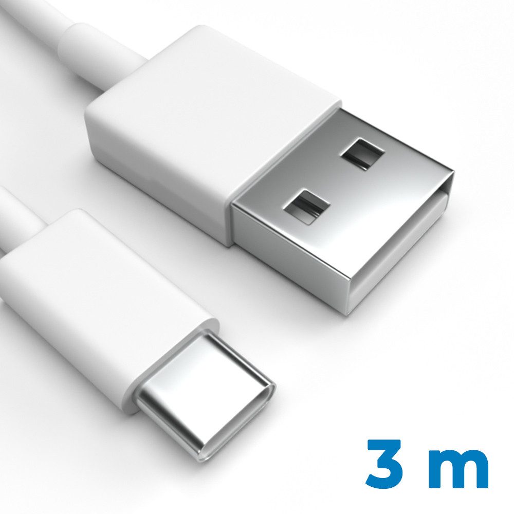 Justcom Samsung Galaxy A51 USB-Kabel, USB-C, USB-A (300 cm), Schnellladekabel, Datenkabel, Handy, Tablet