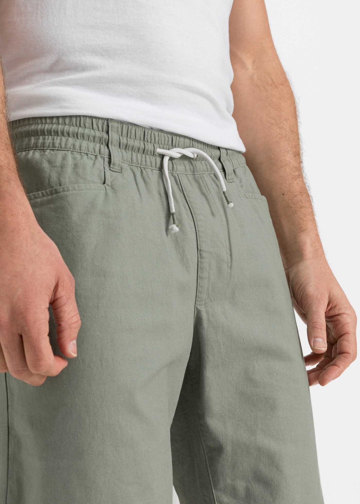 bonprix Bermudas aus Leinen-Baumwoll-Mix, Regular Fit, lässiger Stil