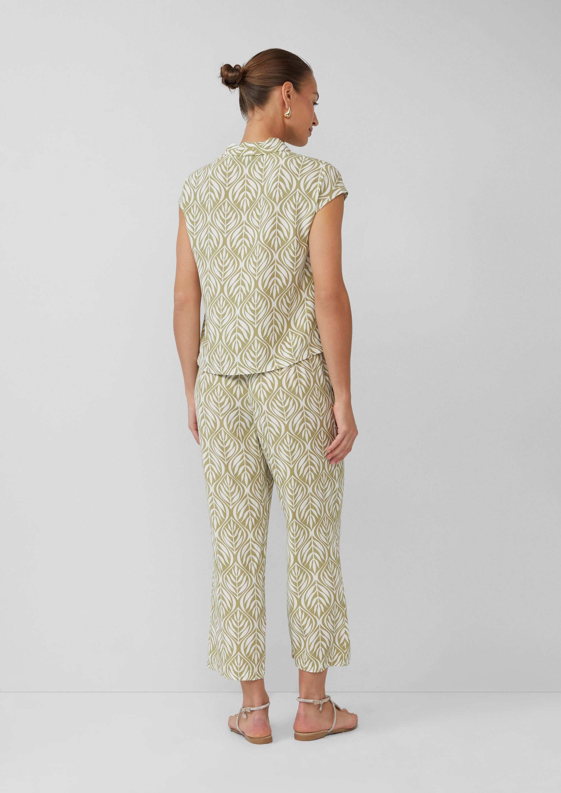 s.Oliver Blusentop Bluse Ärmellose Bluse mit All-over-Print