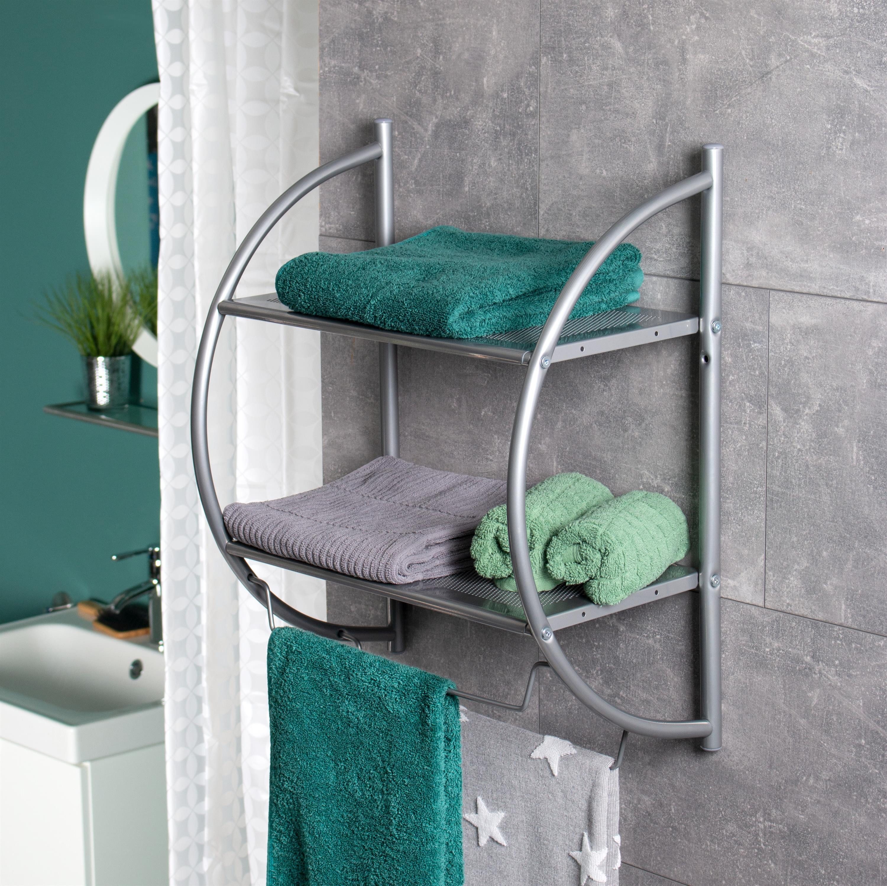 bremermann Handtuchhalter Badezimmerregal 2in1, 2 Ablagen, 2 Handtuchhalter günstig online kaufen