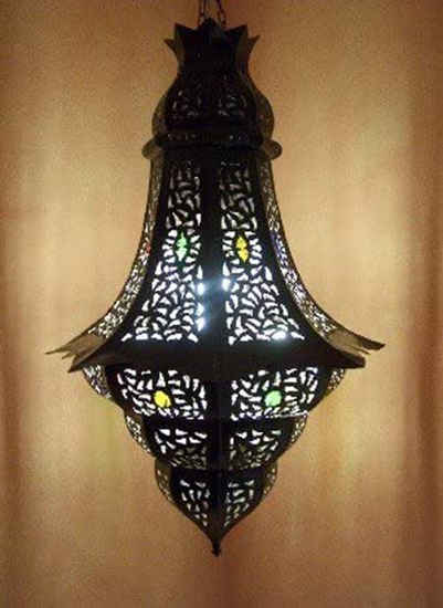 Marrakesch Orient & Mediterran Interior Deckenleuchte Orientalische Lampe Pendelleuchte Rostfarben Elmas