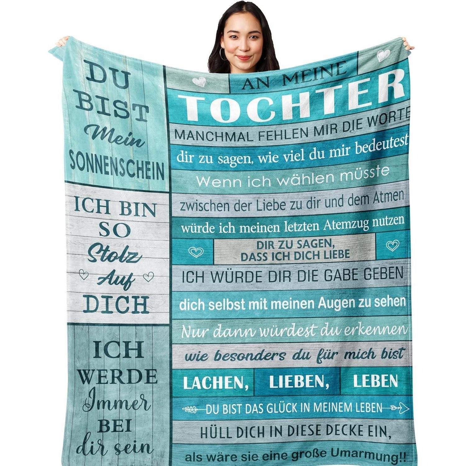 Wohndecke Weiche Tochter Decke Geschenk 150x130CM Kuscheldecke Mikrofaser, LuxusKollektion
