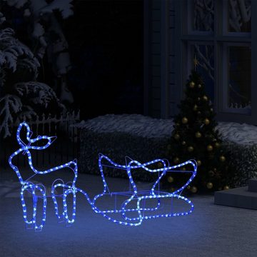 vidaXL Dekolicht Weihnachtsdekoration Rentiere und Schlitten Outdoor 252 LEDs