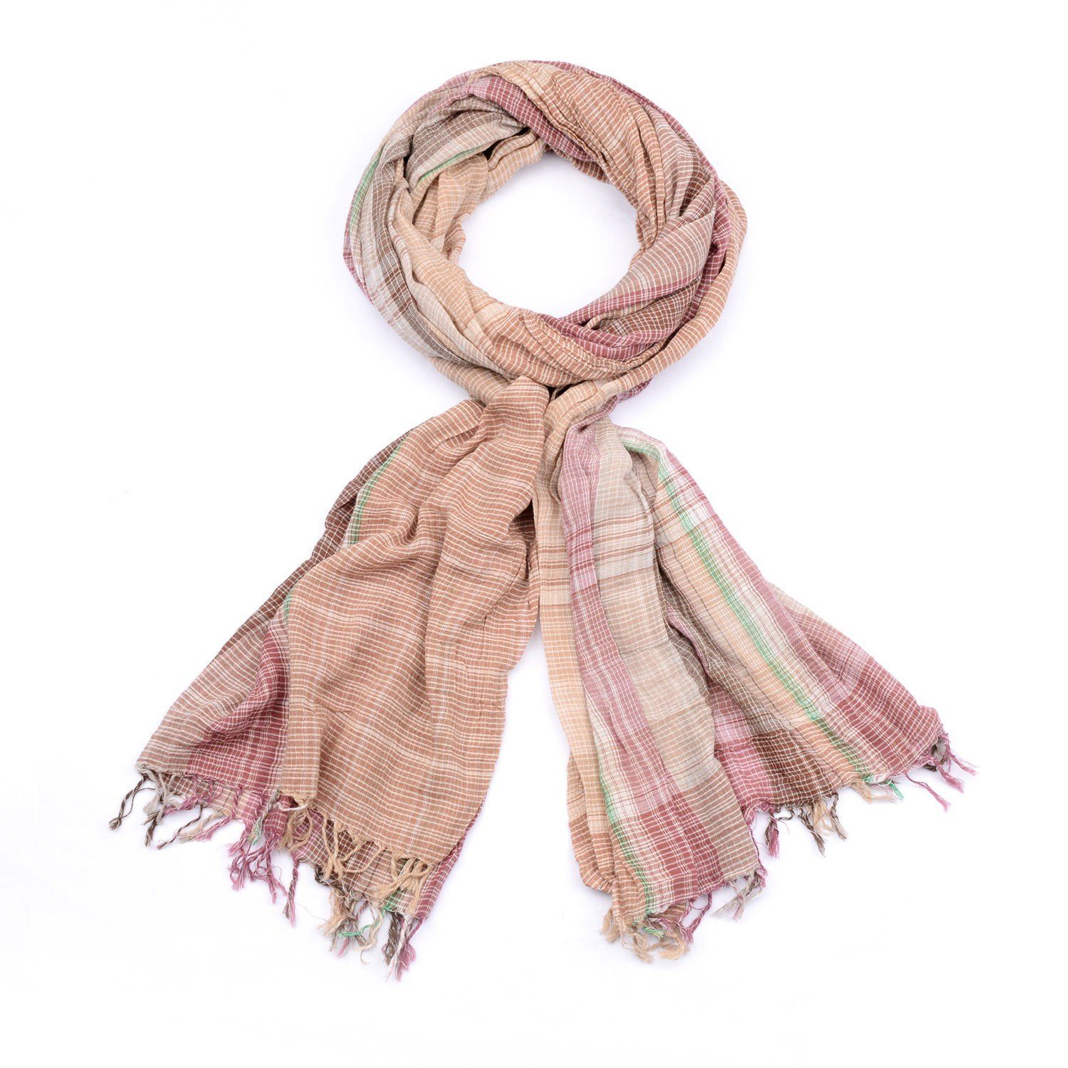 styleBREAKER Modeschal Schal mit buntem Karo Streifen Muster, (1-St)