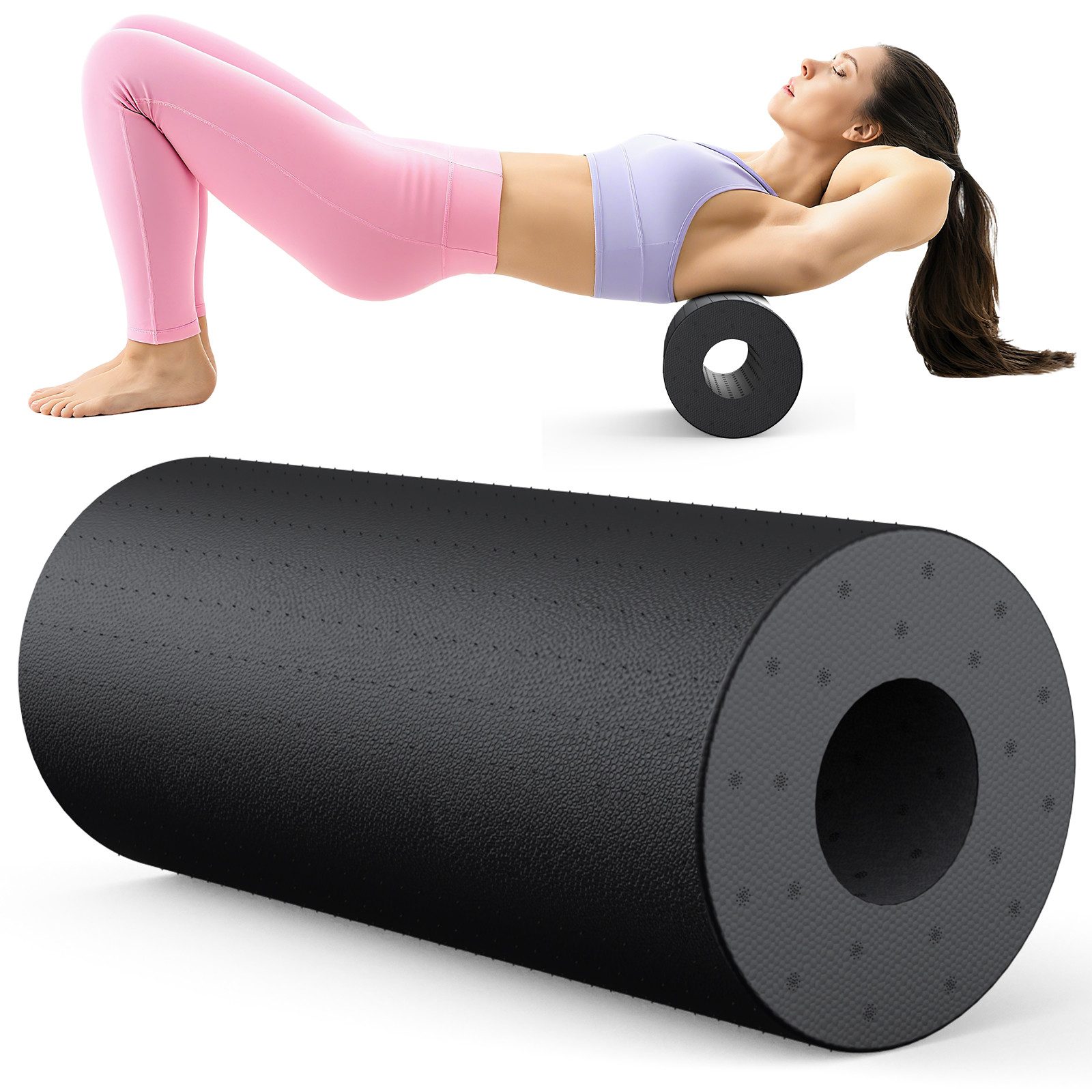 Comfy Mate Faszienrolle 29×15 cm Ultraleicht 130 g, Massage Roller für Rücken & Yoga