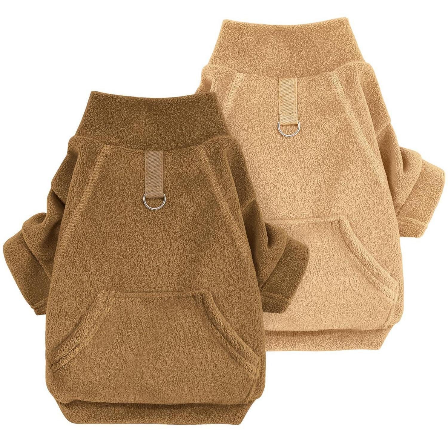 LuxusKollektion Hundepullover Hundepullover Hoodie Kaki&Braun XS