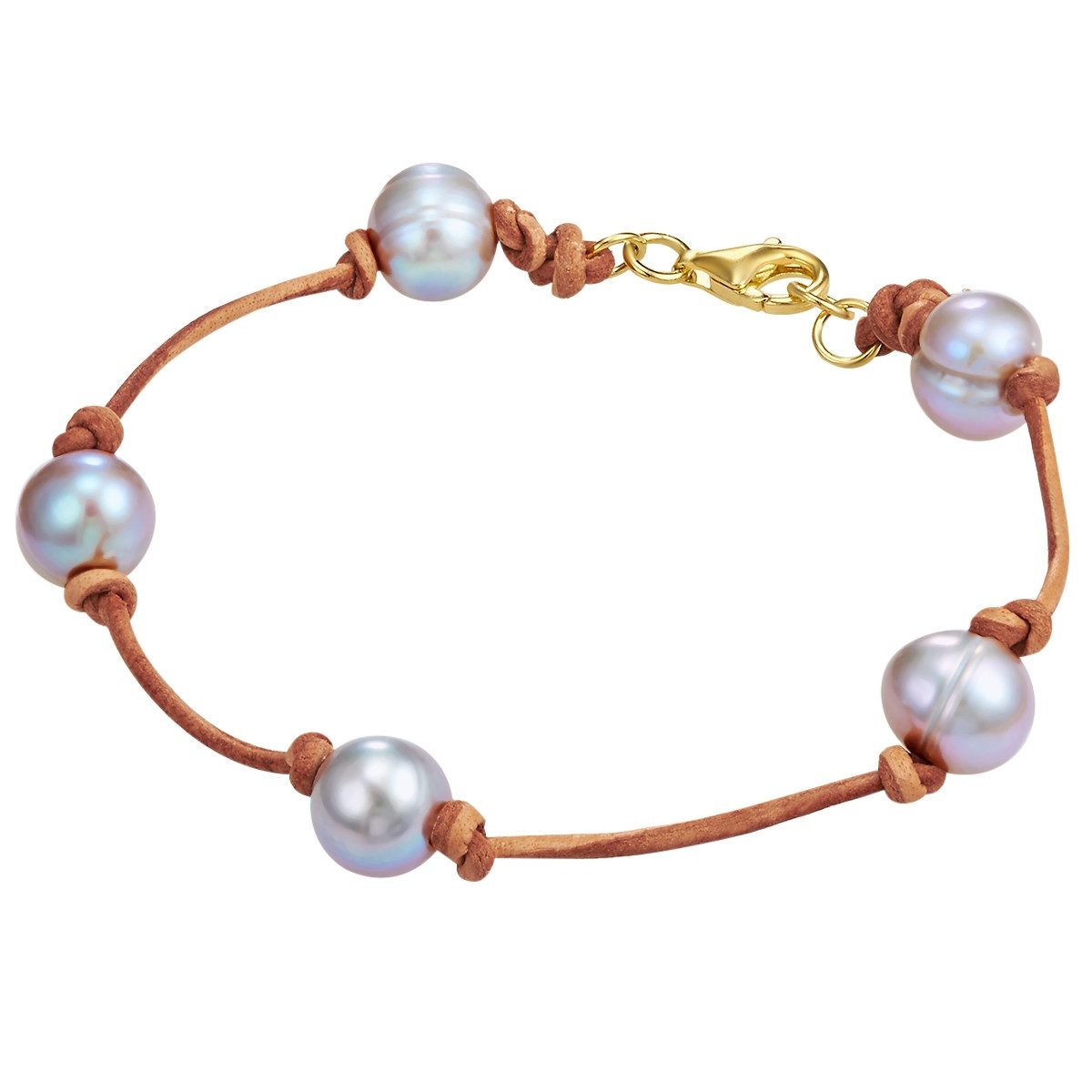 Valero Pearls Lederarmband VP860 (1-tlg), mit Süßwasser-Zuchtperlen