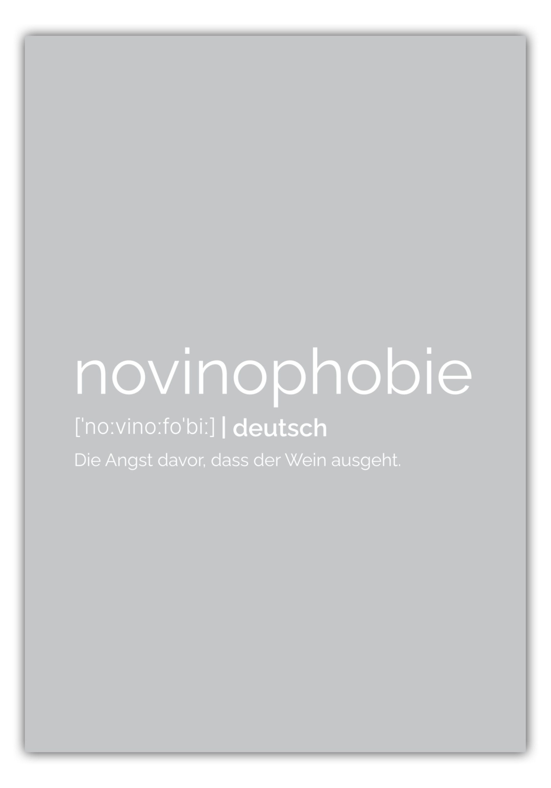 MOTIVISSO Poster Novinophobie Definition, Poster in verschiedenen Größen, Wandbild, Wanddekoration