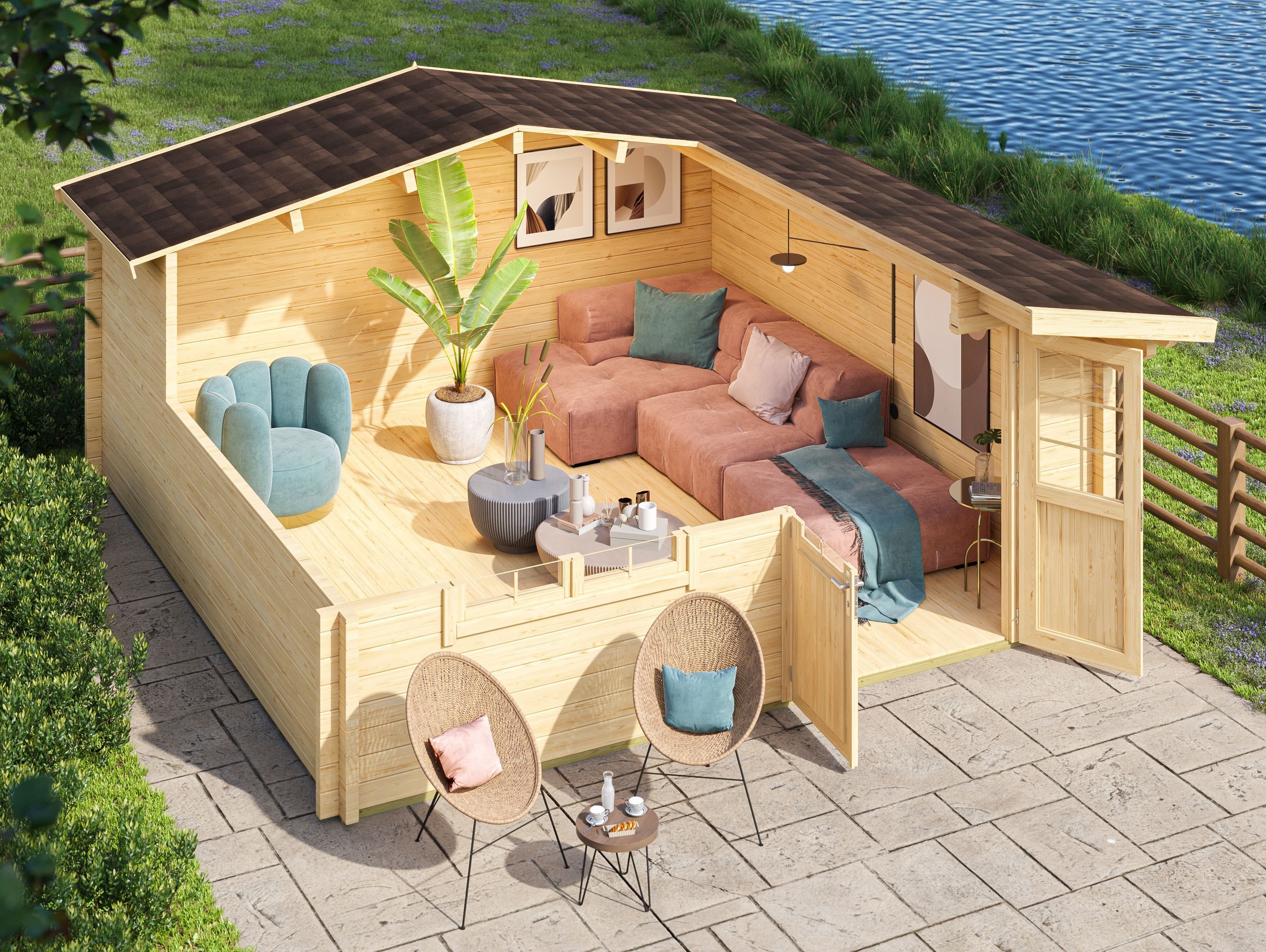 Thumbnail - Fjordholz Gartenhaus Berlin 70 D Classic