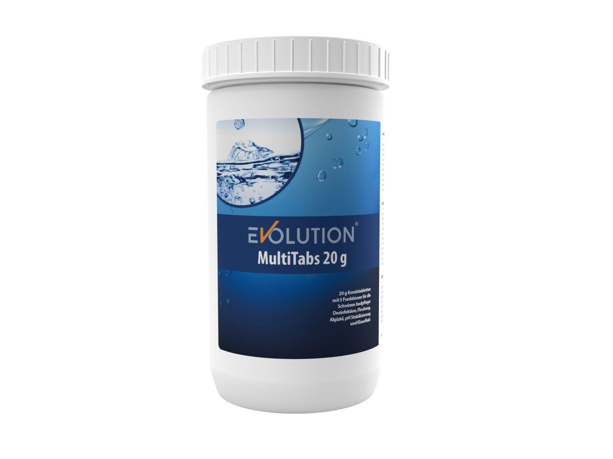EVOLUTION Poolpflege Evolution MultiTabs 1 kg langsamlösliche 20 g Tabletten Chlor Algizid
