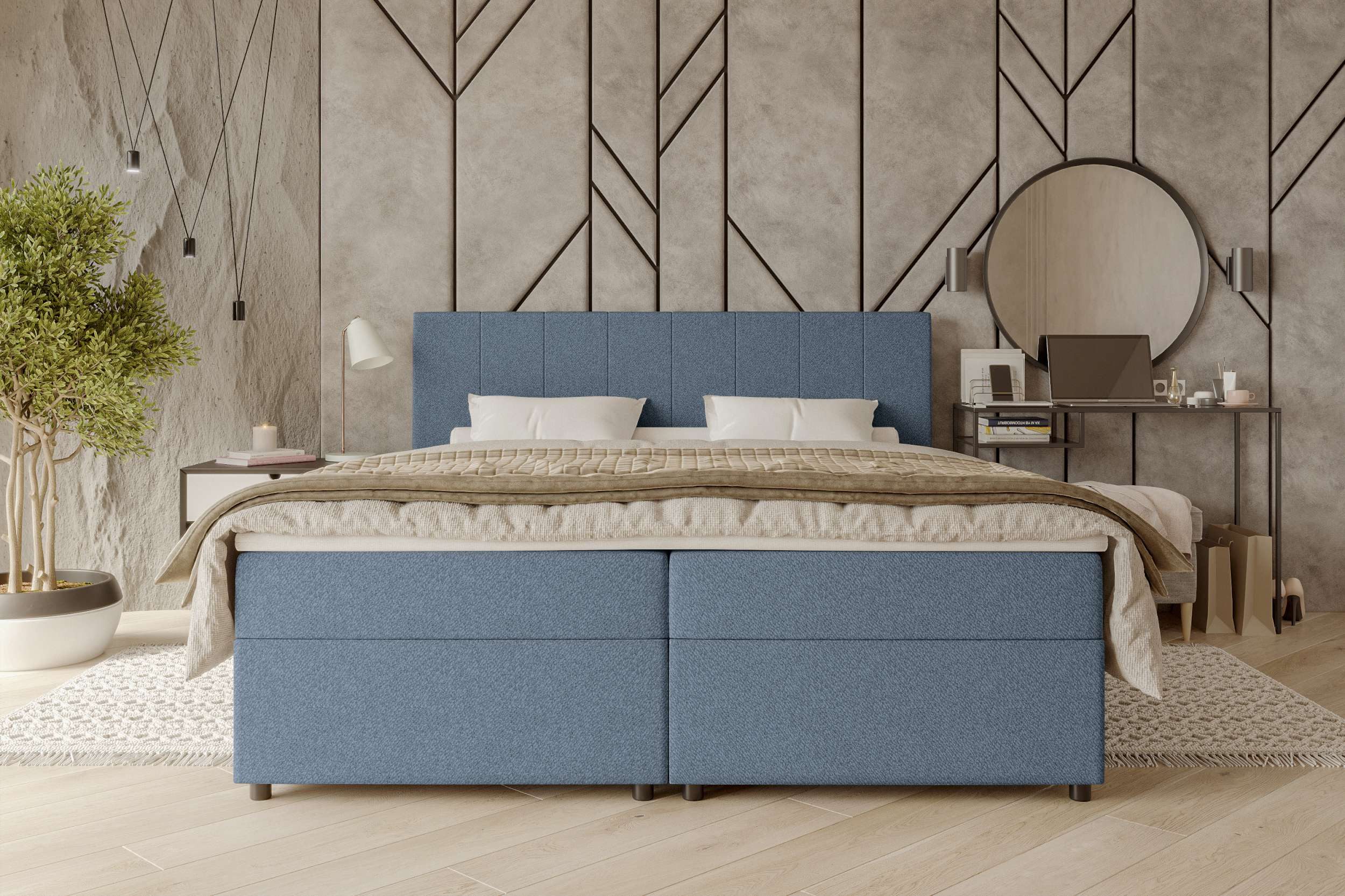 99rooms Boxspringbett Kira (Schlafzimmerbett, Bett), 140/160/180x200 günstig online kaufen