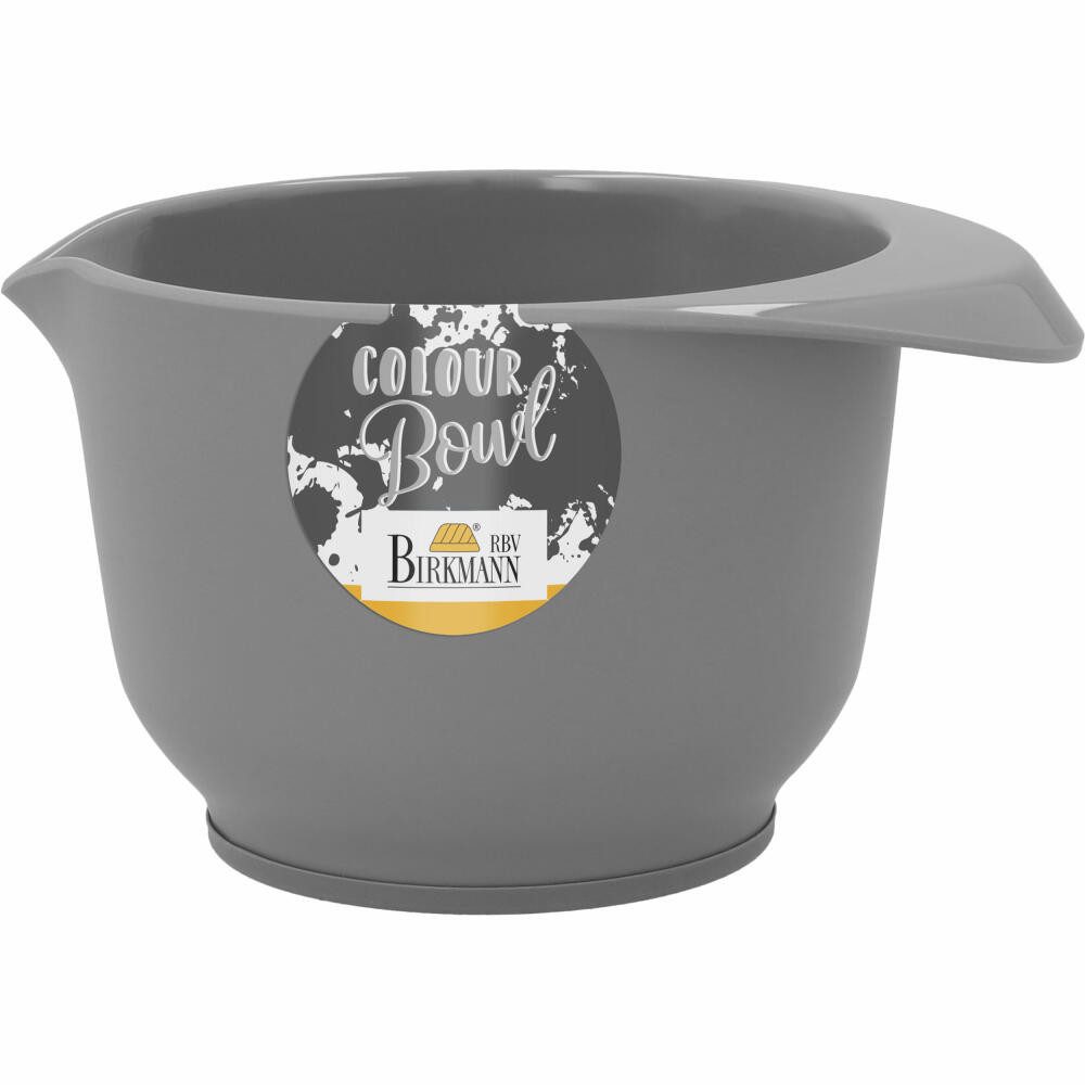 Birkmann Rührschüssel Colour Bowl Grau Matt 500 ml, Melamin